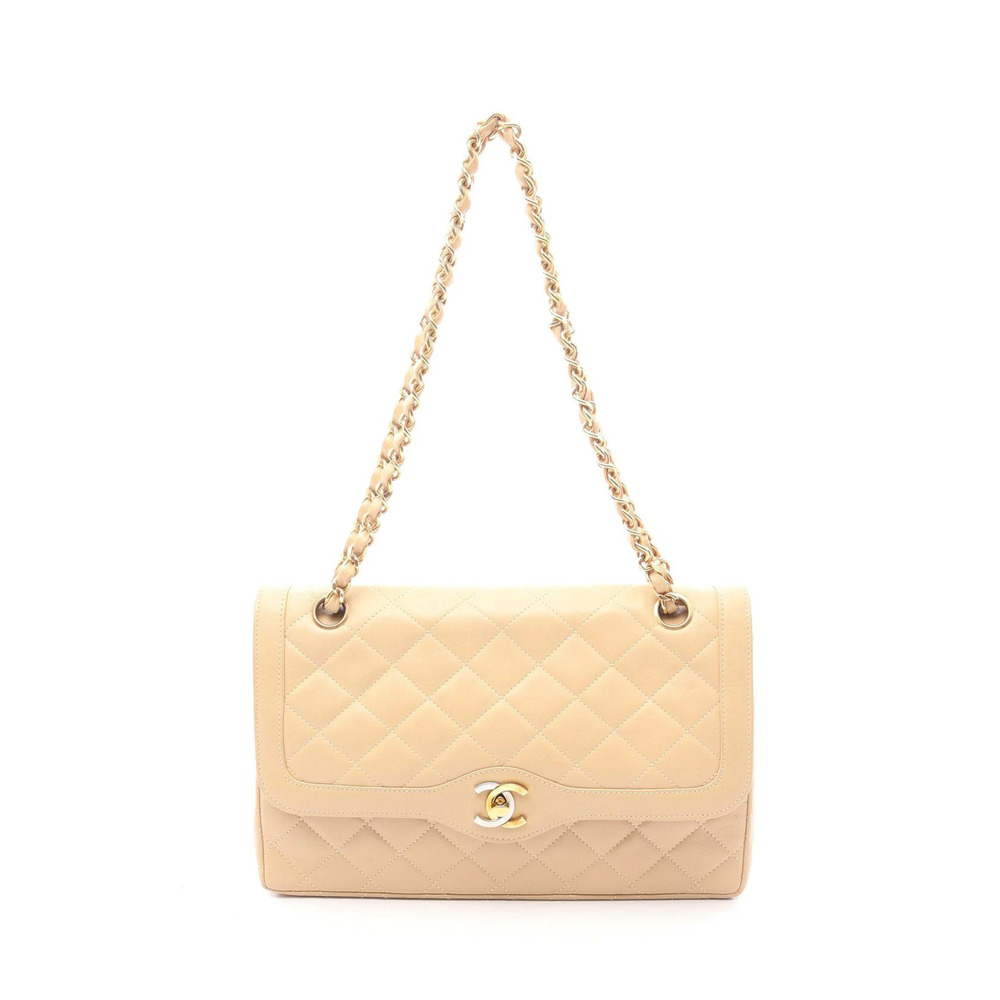 Chanel Matelasse Paris Limited Edition Shoulder Bag Lambskin Sheepskin Leather
